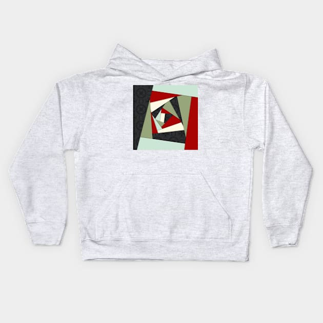 Geometric Layers Kids Hoodie by perkinsdesigns